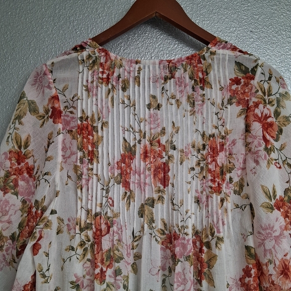 American Eagle Outfitters Floral Swim Cover Up/Open Duster/Boho Size XS/S - Picture 13 of 15